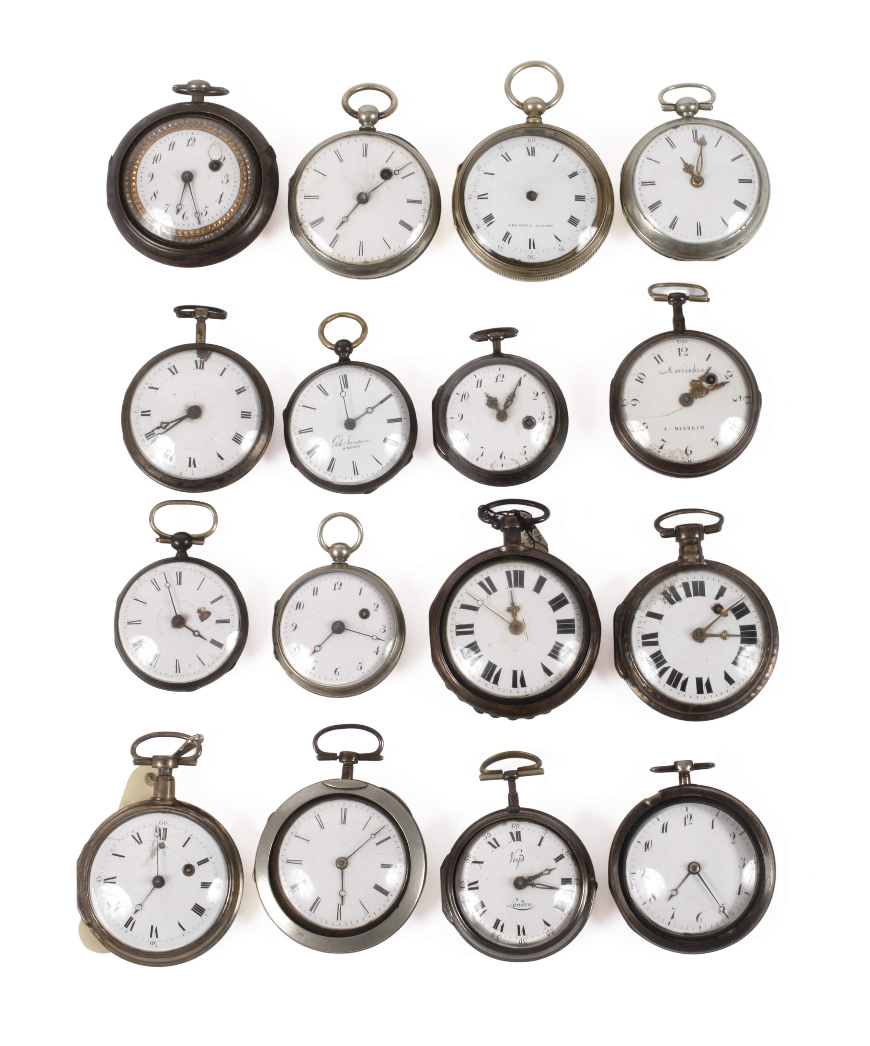 Sammlung Spindeltaschenuhren