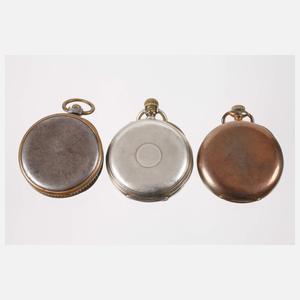 Drei Taschenuhren Longines