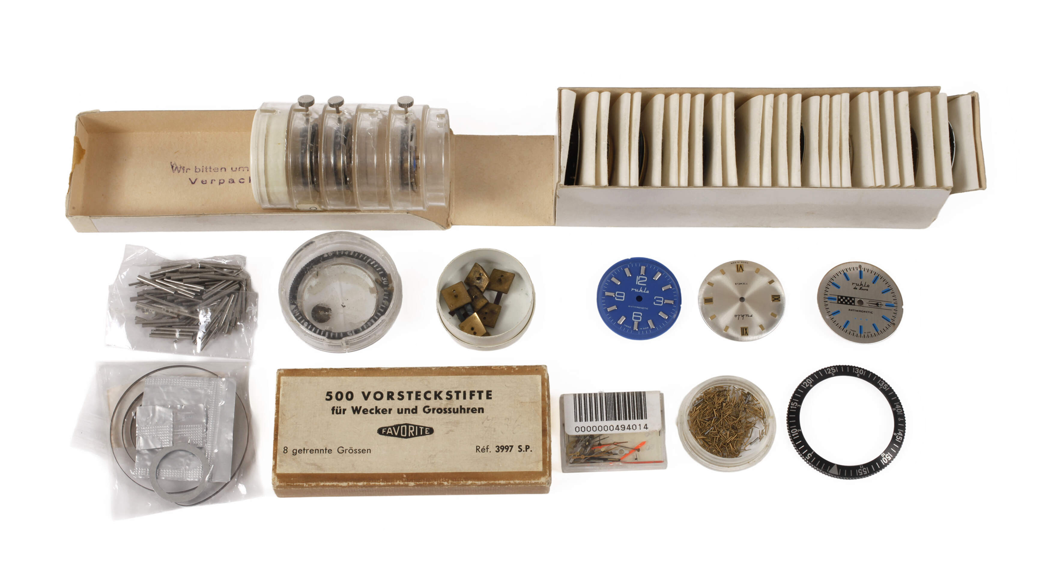 Konvolut Ersatzteile Glashütte und Ruhla