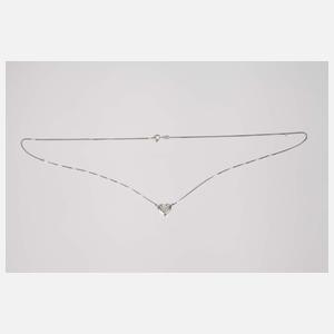Herzcollier mit Diamanten
