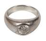 Bandring Platin mit Altschliffdiamant von ca. 1,5 ct