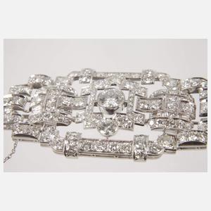 Hochwertige Art déco-Brosche mit Diamanten