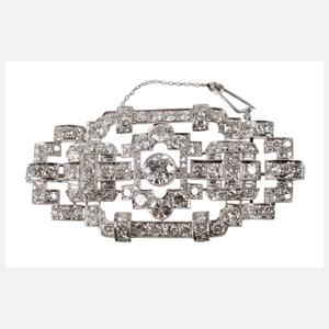 Hochwertige Art déco-Brosche mit Diamanten
