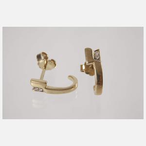 Paar Ohrstecker mit Diamanten