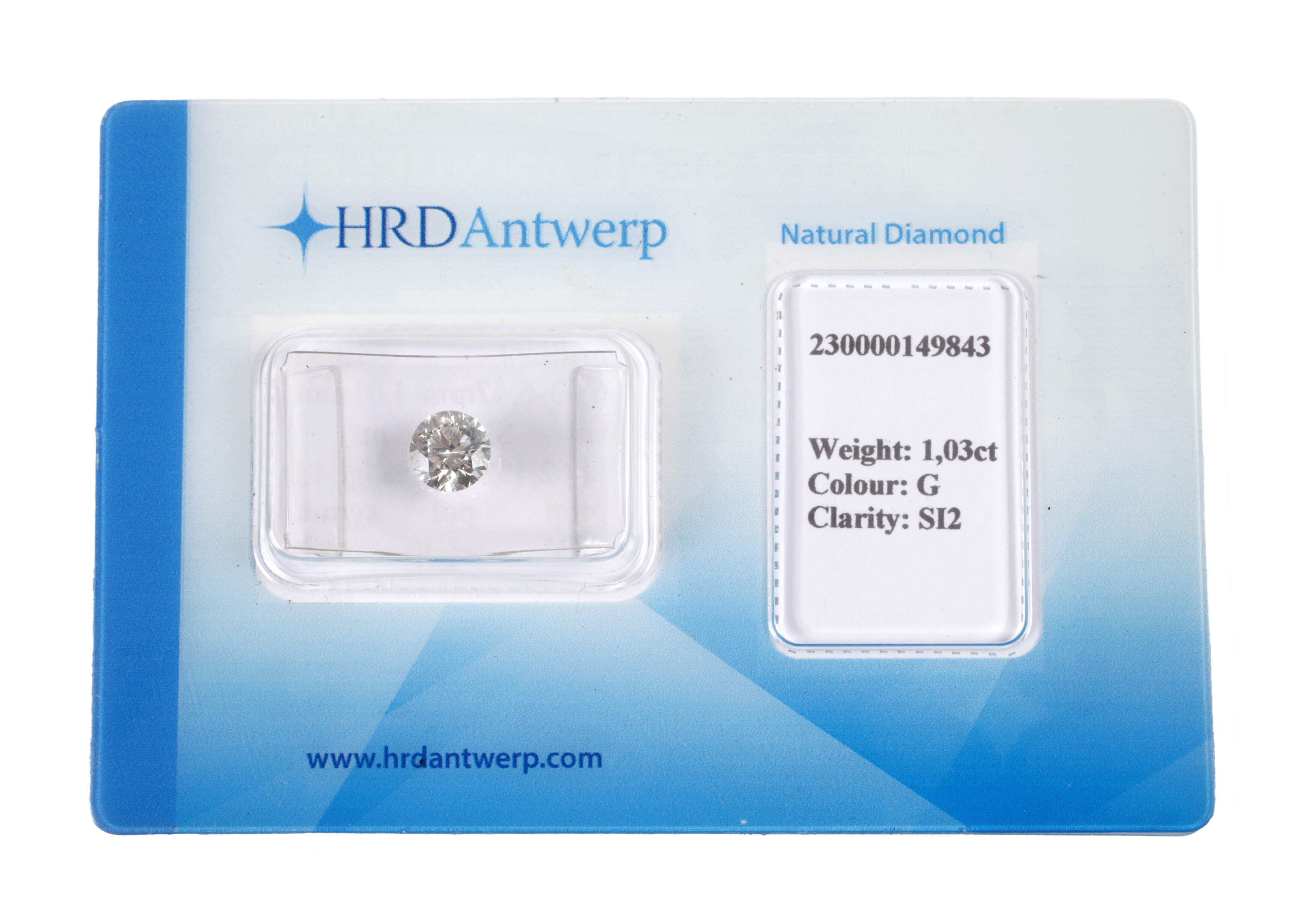Brillant von 1,03 ct mit Expertise