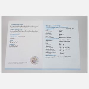 Brillant von 0,40 ct mit Expertise