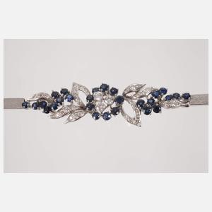 Prachtvolles Armband mit Brillanten und Saphiren