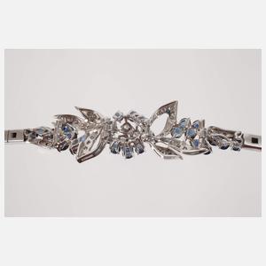 Prachtvolles Armband mit Brillanten und Saphiren