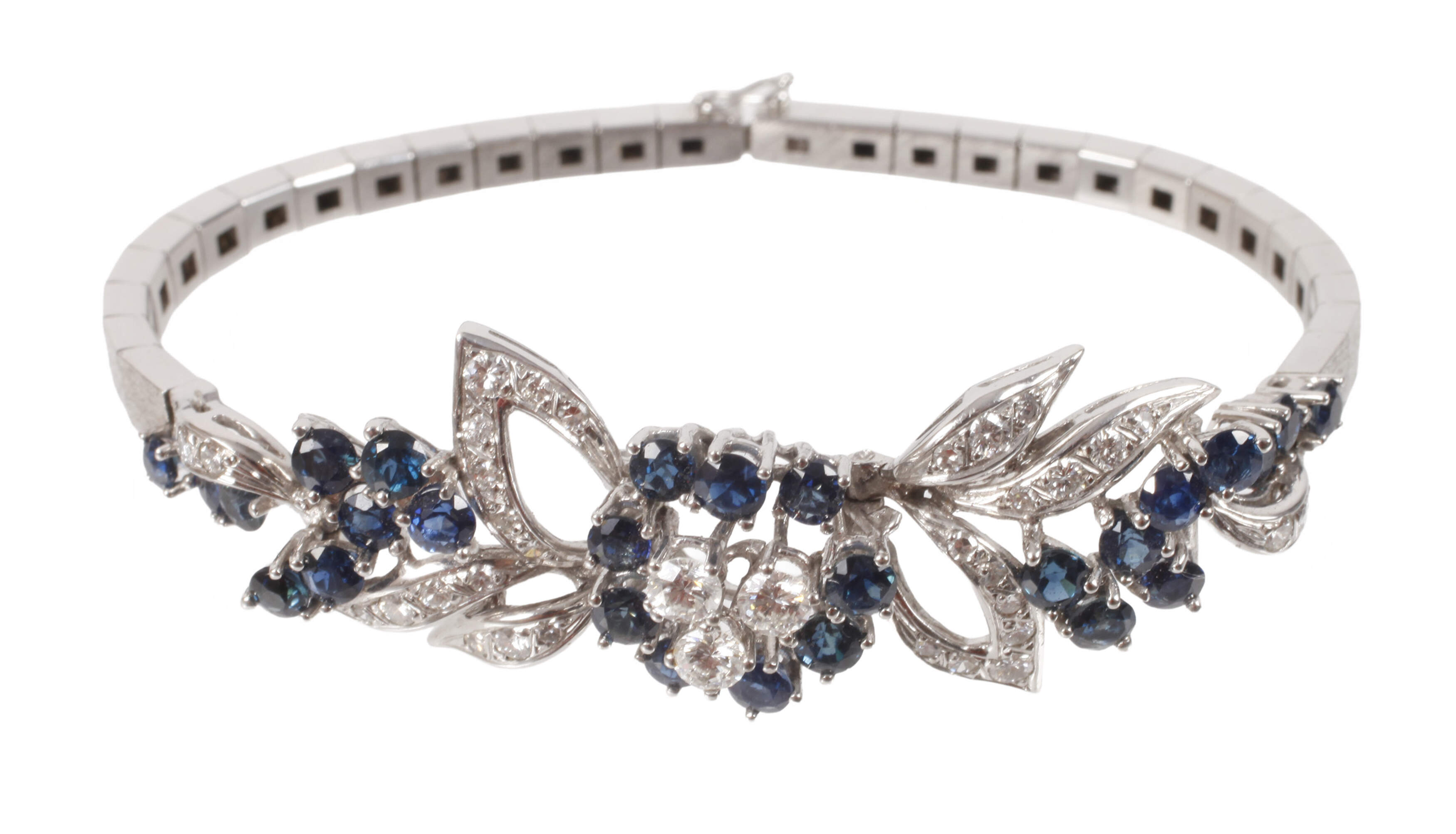 Prachtvolles Armband mit Brillanten und Saphiren