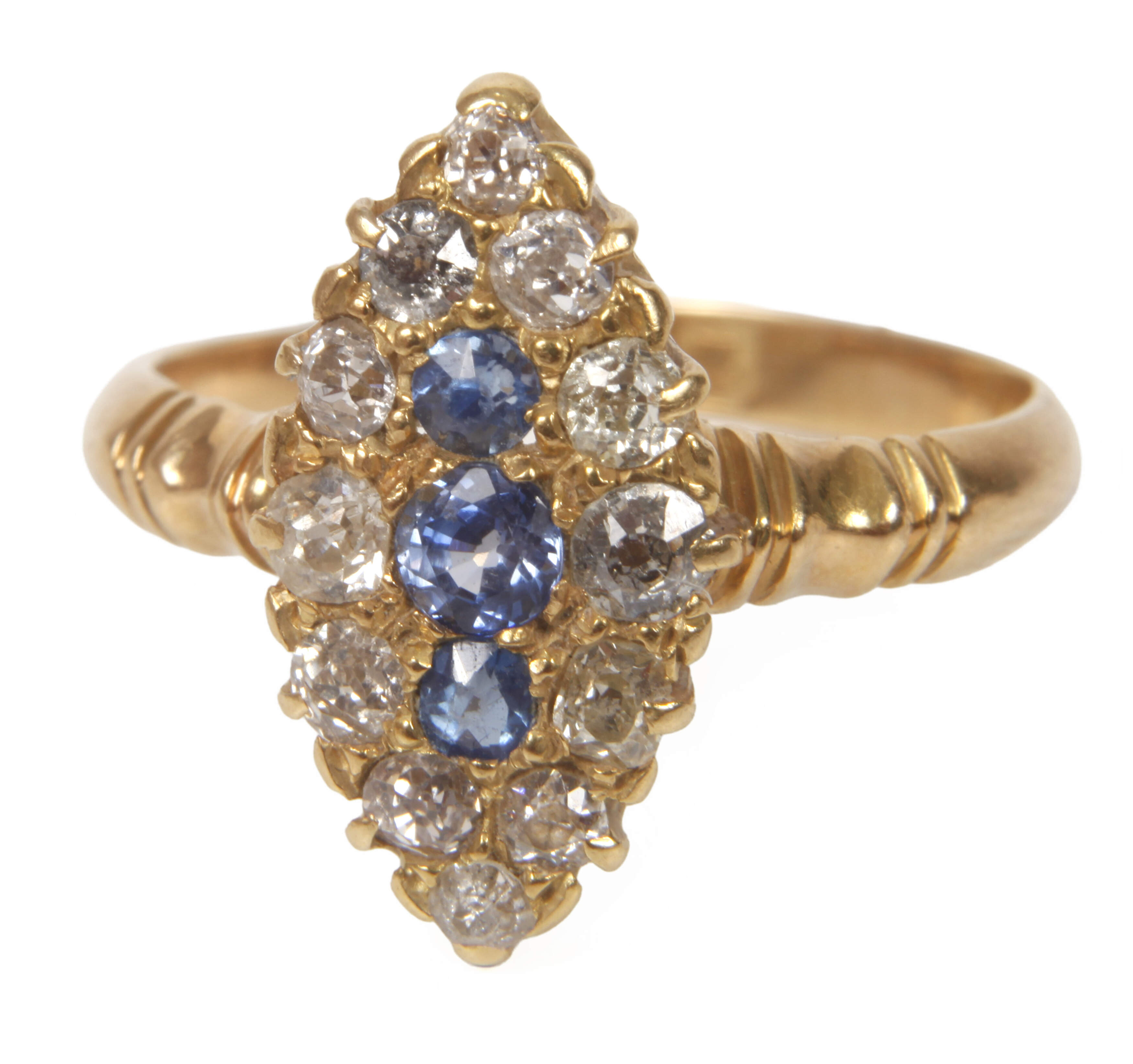 Damenring mit Saphiren und Diamanten