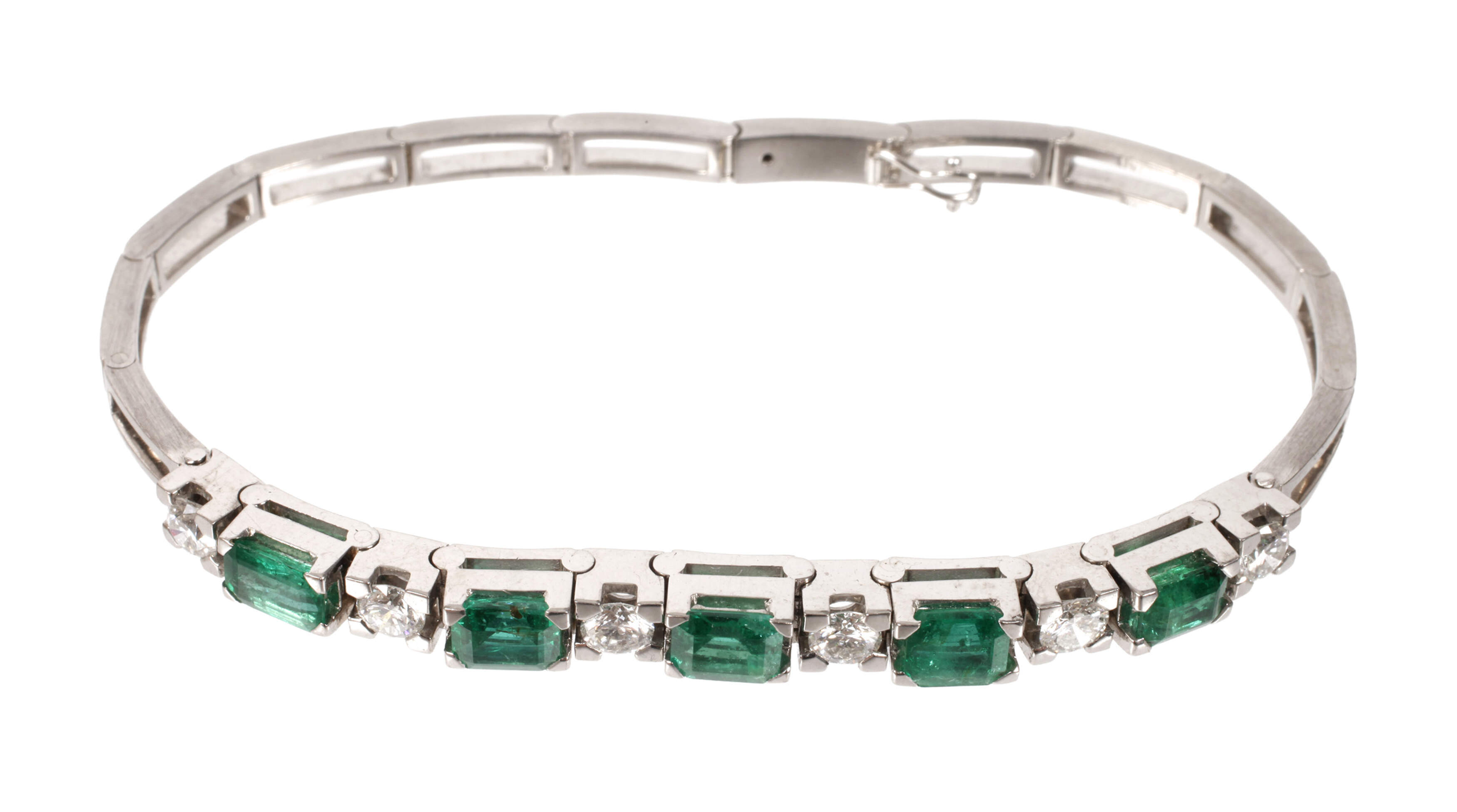 Hochwertiges Armband mit Smaragden und Brillanten