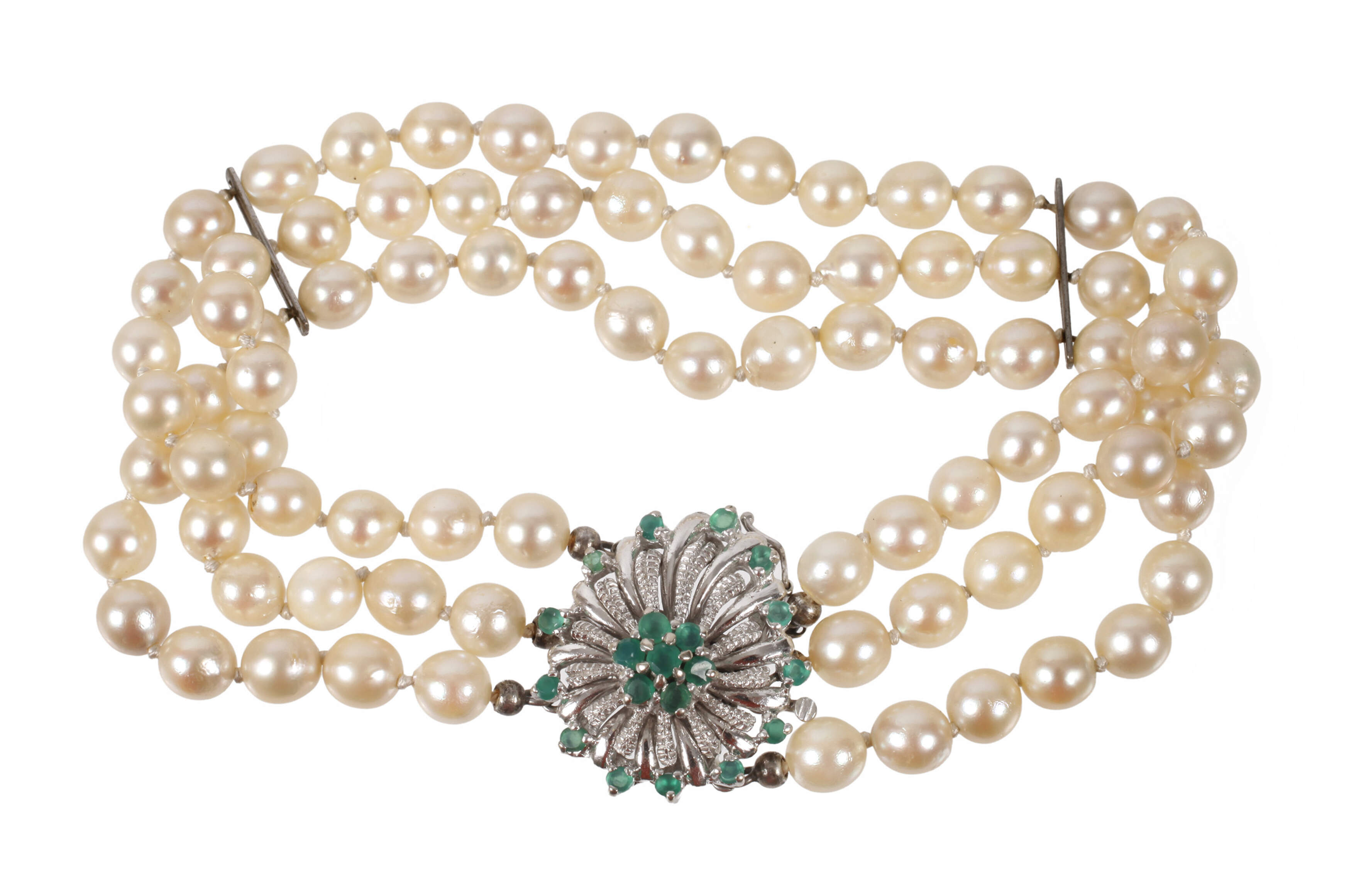Dreireihiges Perlenarmband