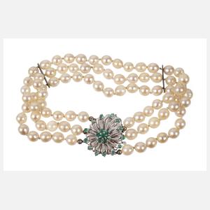 Dreireihiges Perlenarmband