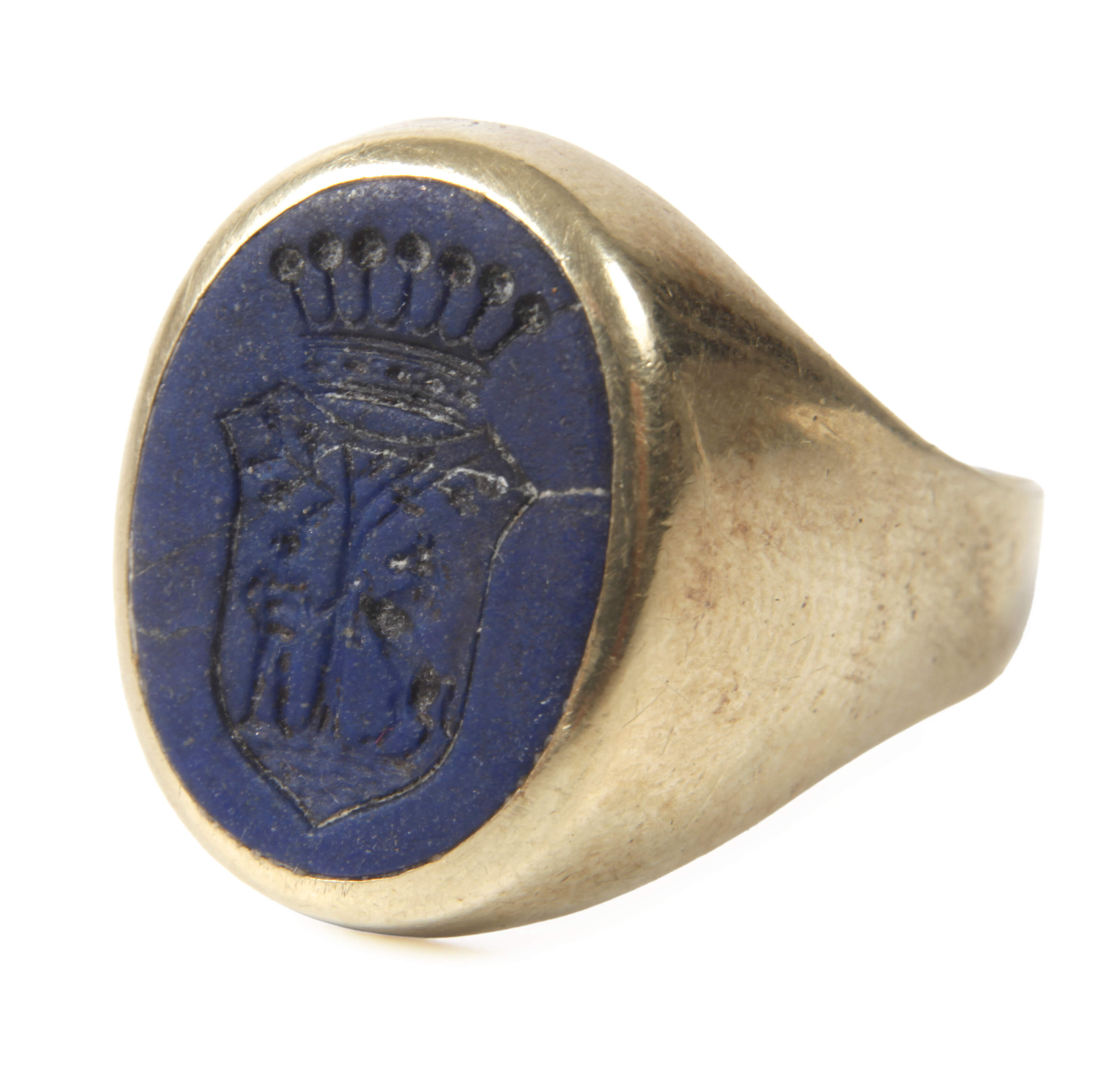 Herrenring mit Lapislazulisiegel