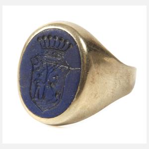 Herrenring mit Lapislazulisiegel