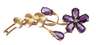 Blütenbrosche mit Amethysten