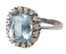 Opulenter Damenring mit Aquamarin und Brillanten