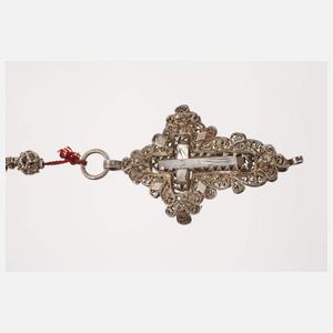 Rosenkranz in Silber mit Granaten