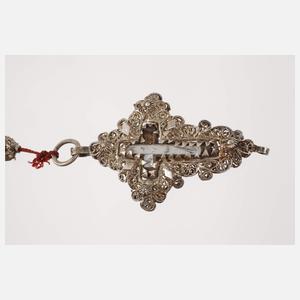 Rosenkranz in Silber mit Granaten