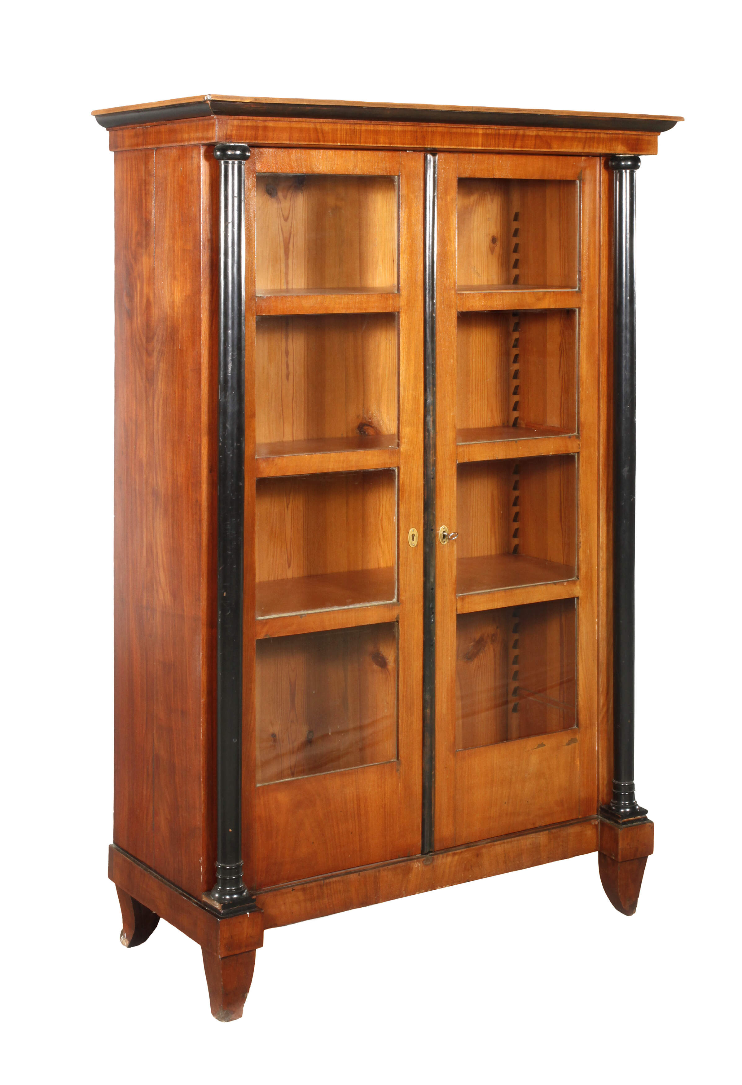 Säulenvitrine Biedermeier