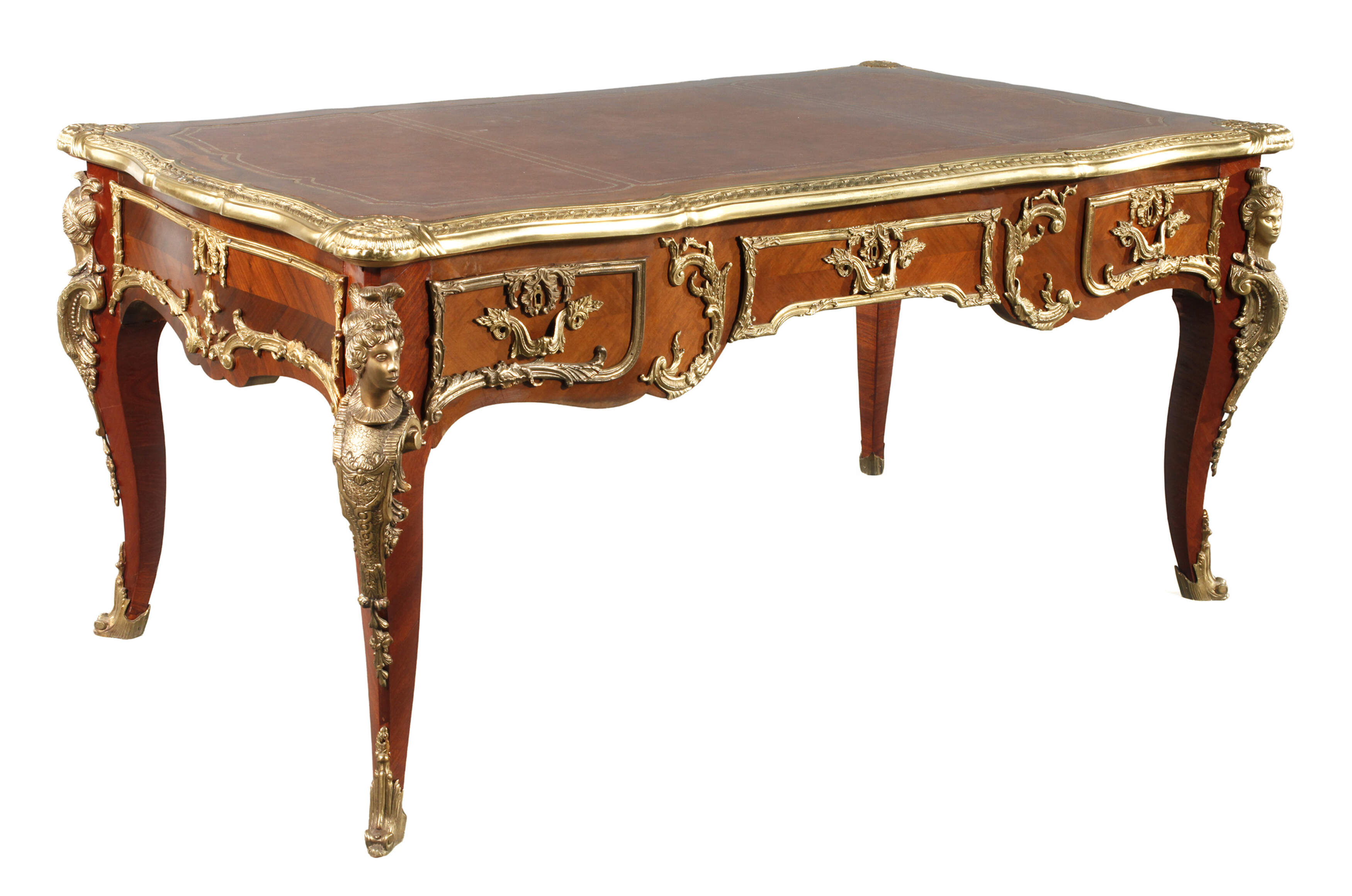 Großes Bureau Plat im Louis XV.-Stil