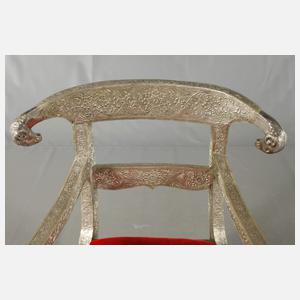 Paar anglo-indische Armlehnstühle