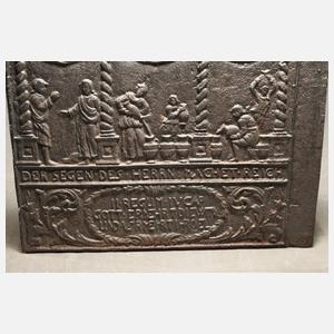 Drei Ofenplatten Gusseisen