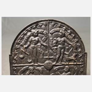 Drei Ofenplatten Gusseisen