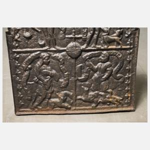 Drei Ofenplatten Gusseisen