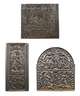 Drei Ofenplatten Gusseisen