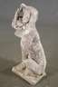 Gartenfigur Hund mit Blumenkorb