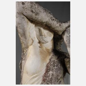 Große Gartenfigur Phryne vor den Richtern