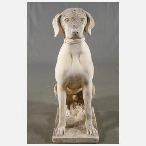 Gartenskulptur Jagdhund