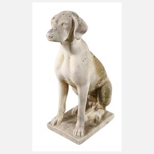 Gartenskulptur Jagdhund