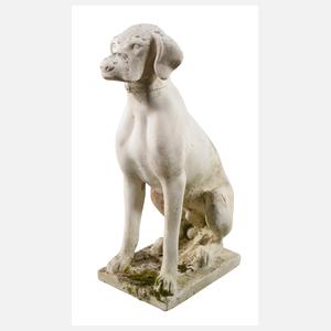 Gartenskulptur Jagdhund