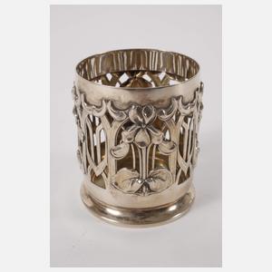 Moser Vase mit Silbermontierung