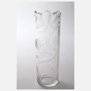 Moser Vase mit Silbermontierung