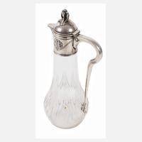 Karaffe mit Silbermontierung Jugendstil111