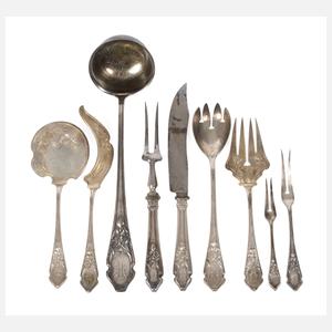 Silber Konvolut Vorlegeteile Jugendstil