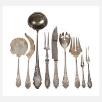 Silber Konvolut Vorlegeteile Jugendstil111