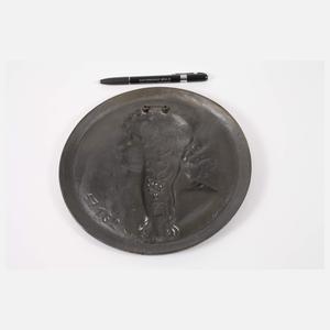 Paar Wandplatten "Tête Byzantine" nach Alphonse Mucha