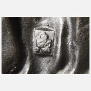 Paar Wandplatten "Tête Byzantine" nach Alphonse Mucha