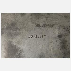 Orivit Vase Zinnmontur und Keramikeinsatz