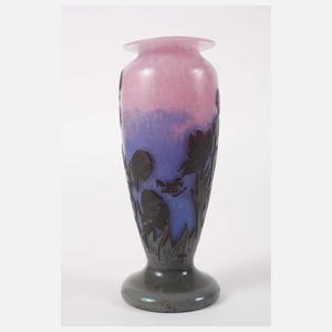 André Delatte Vase Ätzdekor