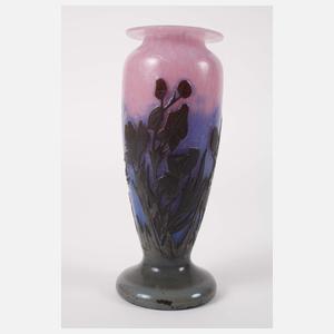 André Delatte Vase Ätzdekor