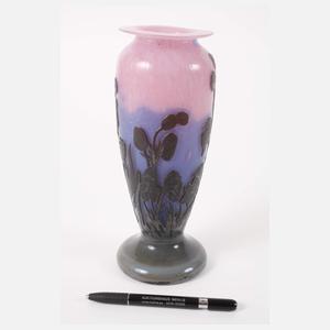 André Delatte Vase Ätzdekor