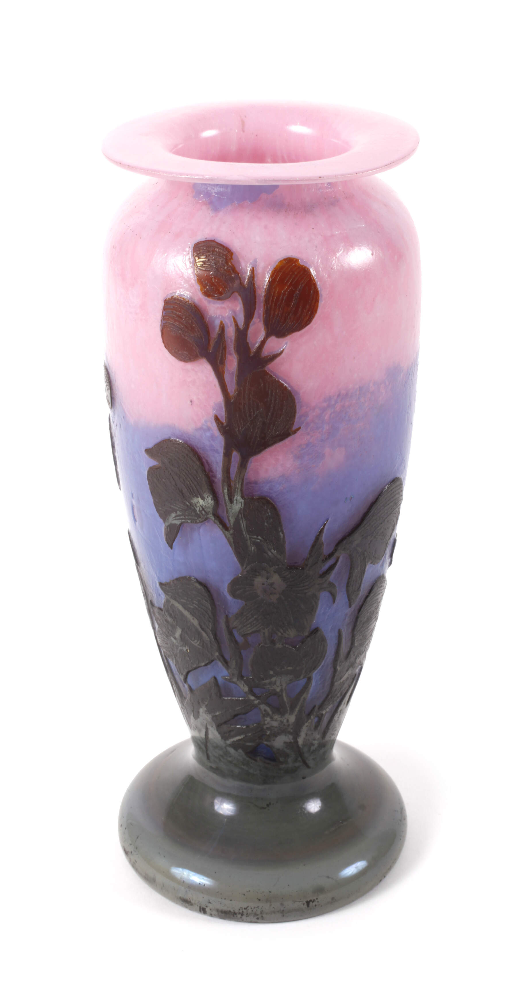 André Delatte Vase Ätzdekor