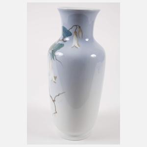 Fraureuth große Balustervase mit Papageienmotiv