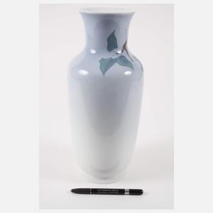 Fraureuth große Balustervase mit Papageienmotiv
