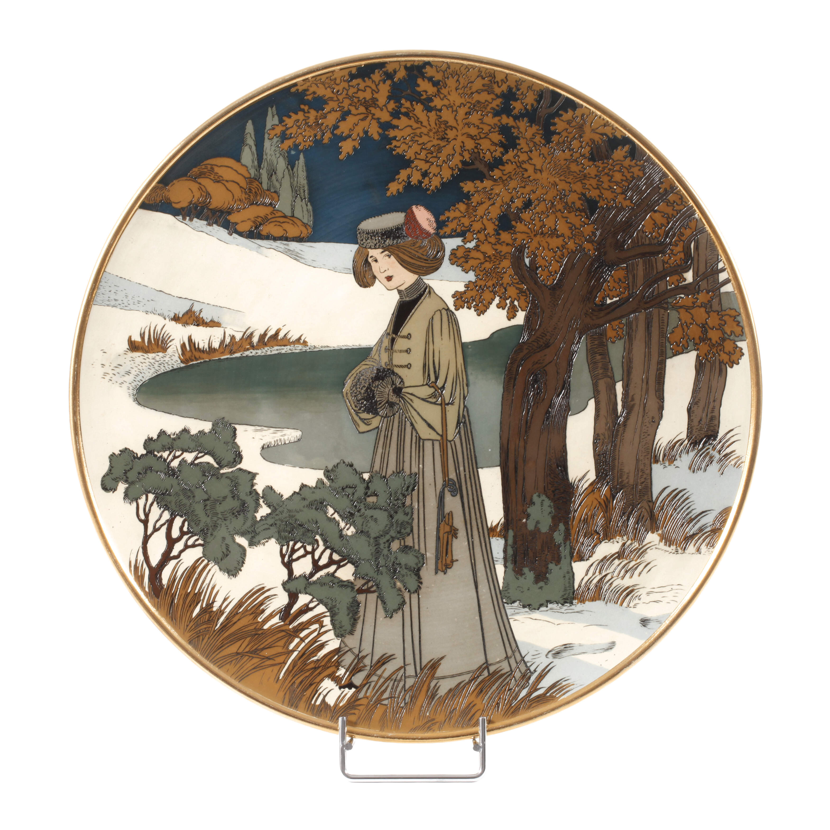 Großer Villeroy & Boch Wandteller "Der Winter"